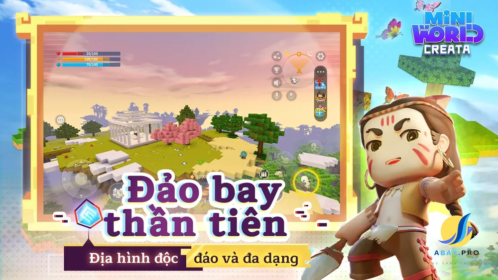 Những điều thú vị nhất trên bản hack Mini World APK